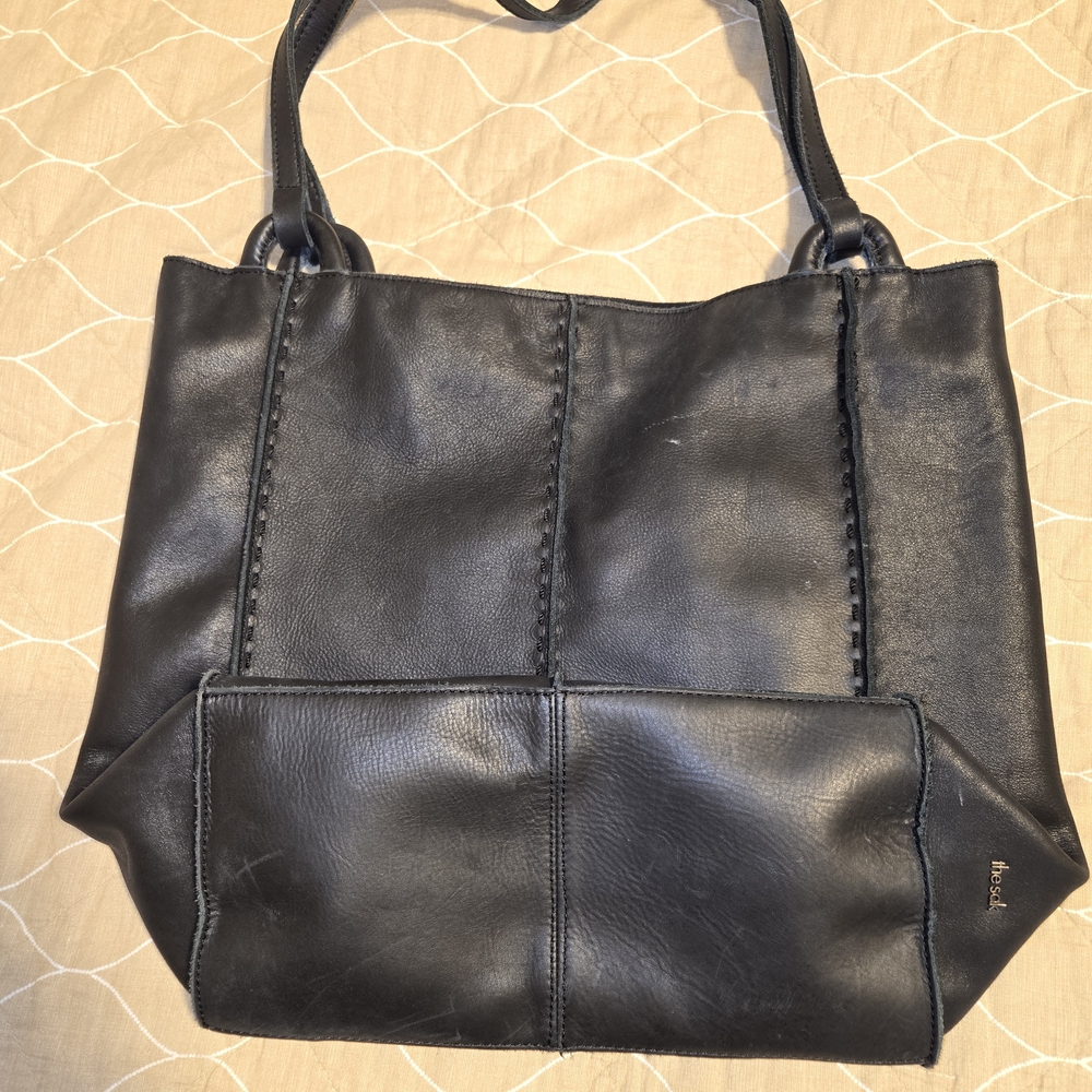 Black Leather Shoulder Bag